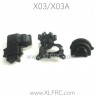 XLF X03 X03A RC Car Parts Rear Transmission Housing Components C12012 C12013