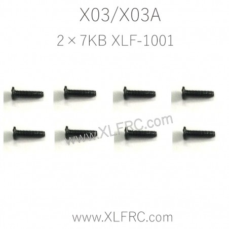 XLF X03 X03A RC Car Parts Screw 2×7KB XLF-1001 XLF X03 X03A RC Car Parts Screw 2×7KB XLF-1001