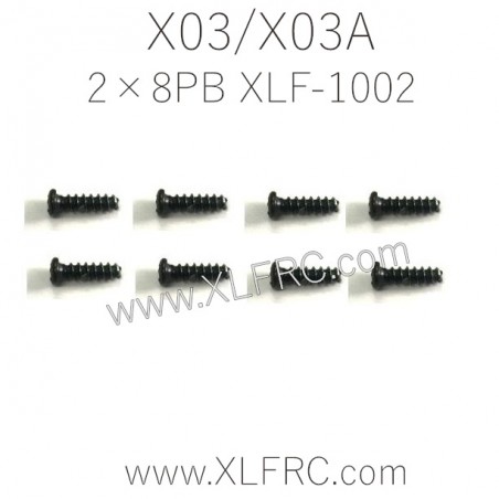 XLF X03 X03A RC Car Parts Screw 2×8PB XLF-1002 XLF X03 X03A RC Car Parts Screw 2×8PB XLF-1002