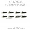 XLF X03 X03A RC Car Parts Screw 2×8PB XLF-1002
