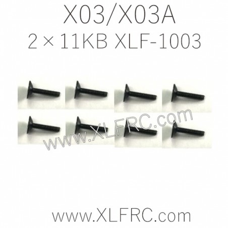 XLF X03 X03A RC Car Parts Screw 2×11KB XLF-1003 XLF X03 X03A RC Car Parts Screw 2×11KB XLF-1003