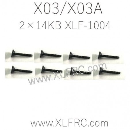 XLF X03 X03A RC Car Parts Screw 2×14KB XLF-1004 XLF X03 X03A RC Car Parts Screw 2×14KB XLF-1004