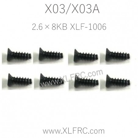XLF X03 X03A RC Car Parts Screw 2.6×8KB XLF-1006 XLF X03 X03A RC Car Parts Screw 2.6×8KB XLF-1006