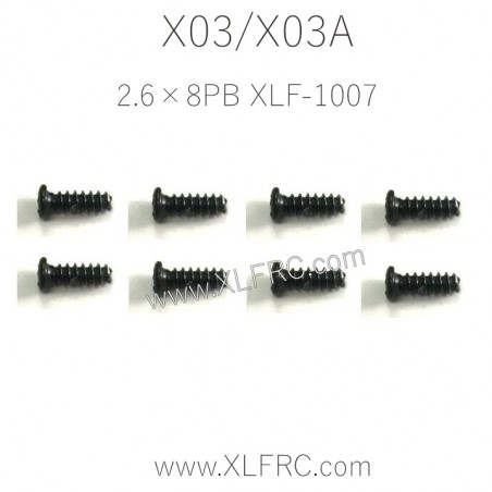 XLF X03 X03A RC Car Parts Screw 2.6×8PB XLF-1007 XLF X03 X03A RC Car Parts Screw 2.6×8PB XLF-1007
