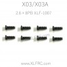 XLF X03 X03A RC Car Parts Screw 2.6×8PB XLF-1007