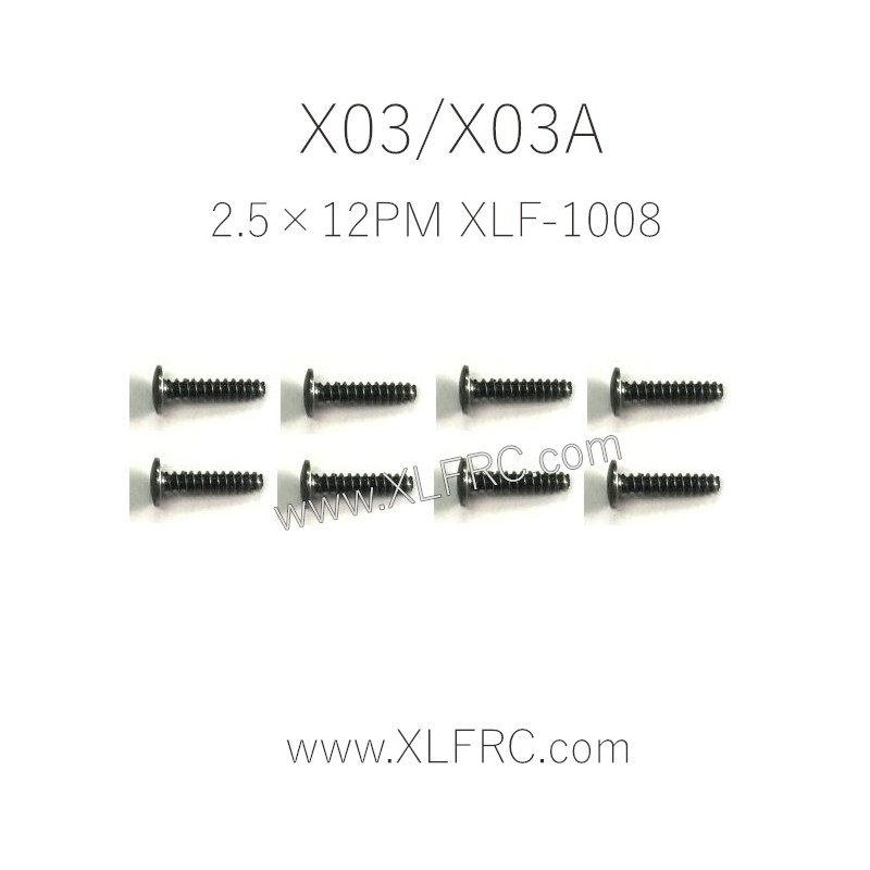 XLF X03 X03A RC Car Parts Screw 2.5×12PM XLF-1008