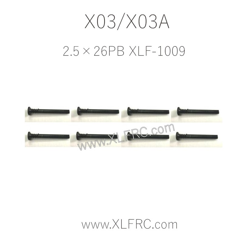 XLF X03 X03A RC Car Parts Half Thread Screw 2.5×26PB XLF-1009