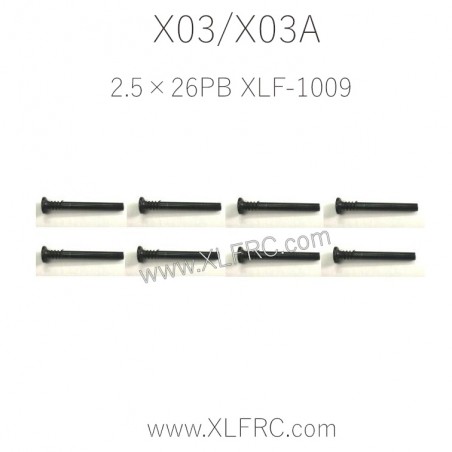 XLF X03 X03A RC Car Parts Half Thread Screw 2.5×26PB XLF-1009 XLF X03 X03A RC Car Parts Half Thread Screw 2.5×26PB XLF-1009