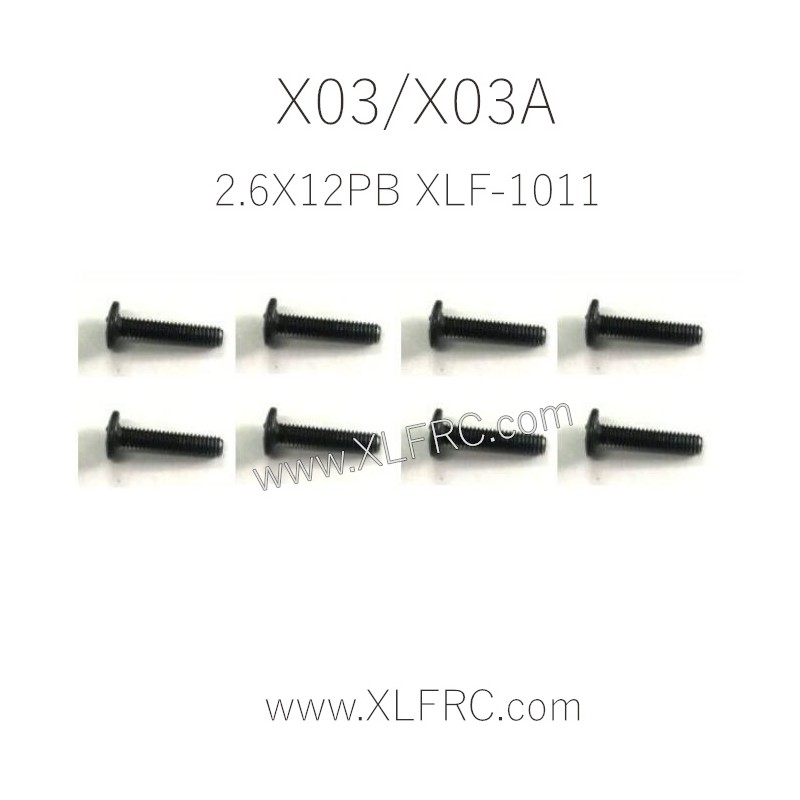 XLF X03 X03A RC Car Parts Screw 2.6X12PB XLF-1011