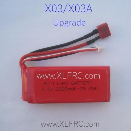 XLF X03 X03A RC Car Upgrade Battery 7.4V 2800mAh XLF X03 X03A RC Car Upgrade Battery 7.4V 2800mAh