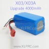 XLF X03 X03A RC Car Parts Upgrade Battery 7.4V 4000MAH