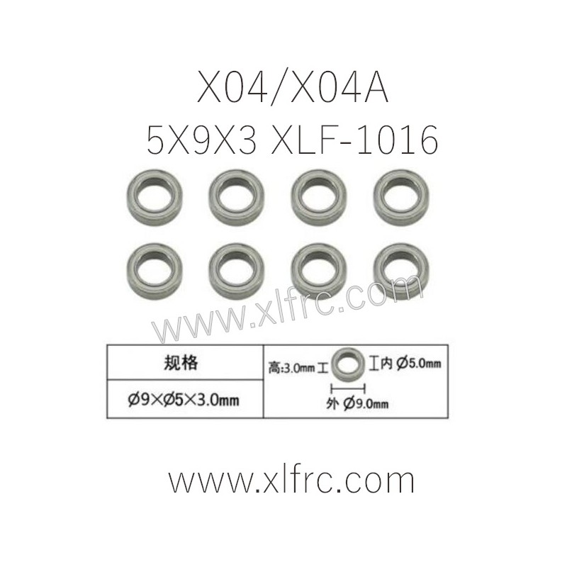 XLF X04 RC Parts Bearing 5X9X3 XLF-1016