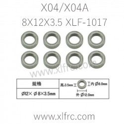 XLF X04 RC Parts 8X12X3.5 Bearing XLF-1017