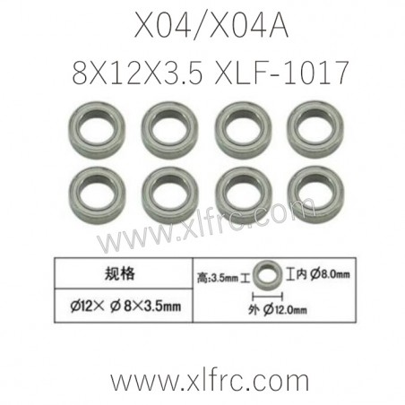 XLF X04 RC Parts 8X12X3.5 Bearing XLF-1017 XLF X04 RC Parts 8X12X3.5 Bearing XLF-1017