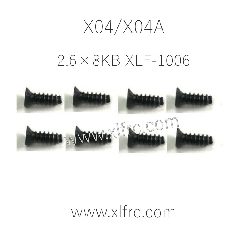 XLF X04 X04A Parts Screw 2.6×8KB XLF-1006