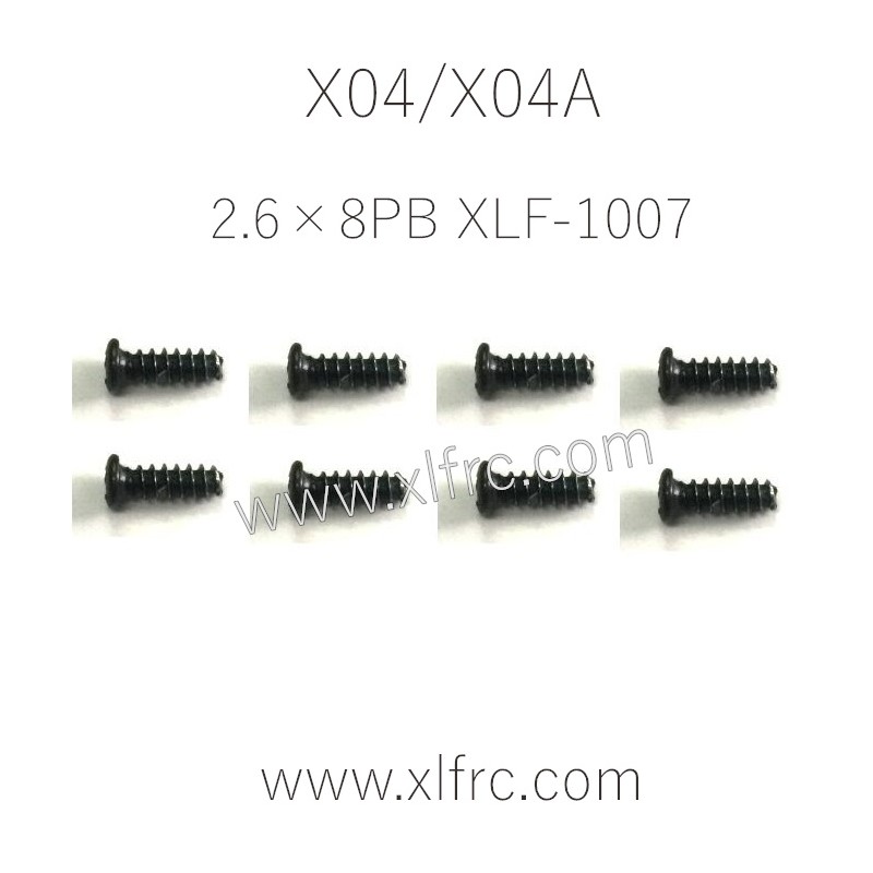 XLF X04 X04A Parts Screw 2.6×8PB XLF-1007