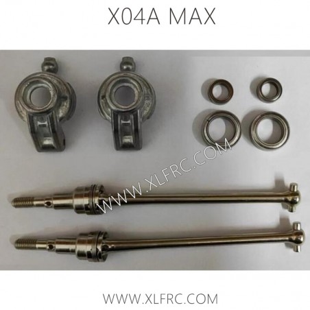 XLF X04A MAX Parts, Rear Bone Dog Shaft and Wheel Cups XLF X04A MAX Parts, Rear Bone Dog Shaft and Wheel Cups