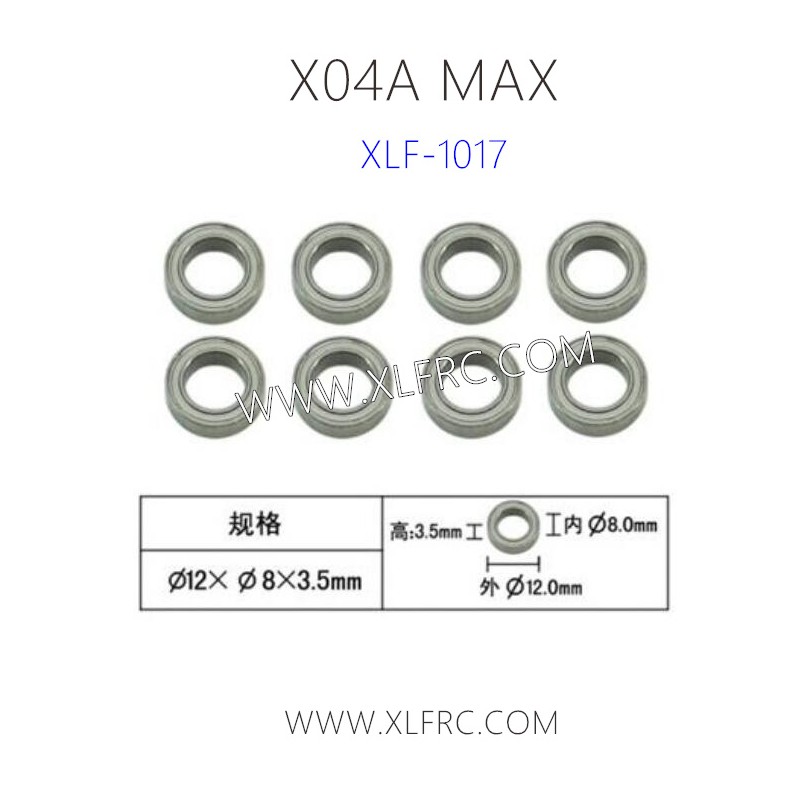 XLF X04A MAX Parts 8X12X3.5 Bearing XLF-1017