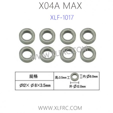 XLF X04A MAX Parts 8X12X3.5 Bearing XLF-1017 XLF X04A MAX Parts 8X12X3.5 Bearing XLF-1017
