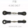 XLF F18 1/14 RC Car Parts Connecting Rod 01 4.3X0.5X0.7