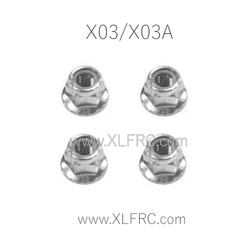 XLF X03 X03A RC Car Parts Flange Locknut XLF-1012