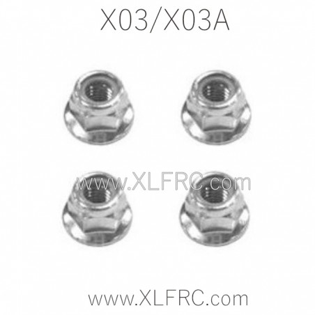 XLF X03 X03A RC Car Parts Flange Locknut XLF-1012 XLF X03 X03A RC Car Parts Flange Locknut XLF-1012