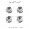 XLF X03 X03A RC Car Parts Flange Locknut XLF-1012