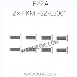 XLF F22A 1/10 RC Truck Parts Screw 2×7 KM F22-LS001