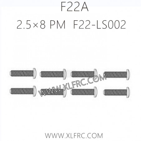 XLF F22A 1/10 RC Truck Parts Screw 2.5×8 PM F22-LS002