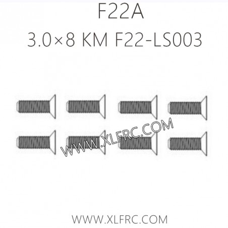 XLF F22A 1/10 RC Truck Parts Screw 3.0×8 KM F22-LS003 XLF F22A 1/10 RC Truck Parts Screw 3.0×8 KM F22-LS003