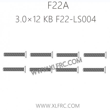 XLF F22A 1/10 RC Truck Parts Screw 3.0×12 KB F22-LS004 XLF F22A 1/10 RC Truck Parts Screw 3.0×12 KB F22-LS004