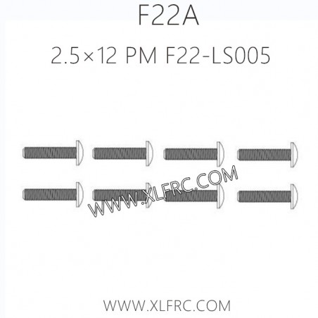 XLF F22A 1/10 RC Truck Parts Screw 2.5×12 PM F22-LS005 XLF F22A 1/10 RC Truck Parts Screw 2.5×12 PM F22-LS005