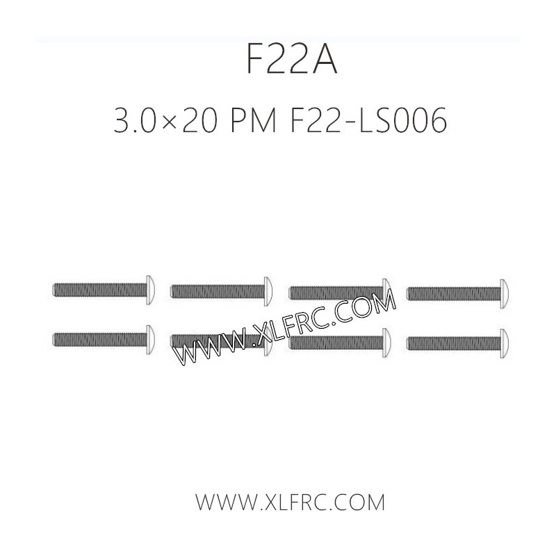 XLF F22A 1/10 RC Truck Parts Screw 3.0×20 PM F22-LS006