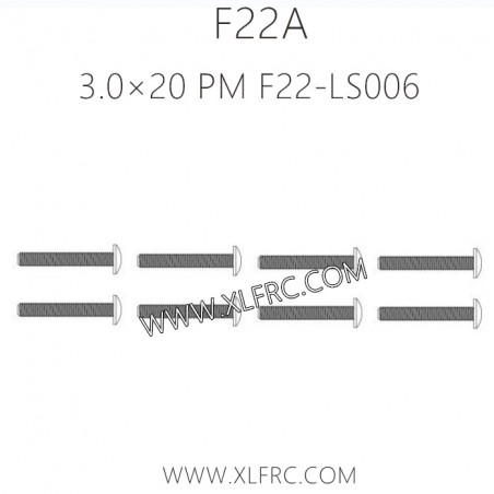 XLF F22A 1/10 RC Truck Parts Screw 3.0×20 PM F22-LS006 XLF F22A 1/10 RC Truck Parts Screw 3.0×20 PM F22-LS006