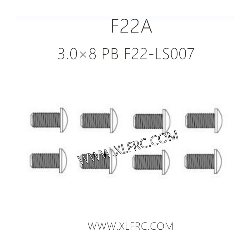 XLF F22A 1/10 RC Truck Parts Screw 3.0×8 PB F22-LS007