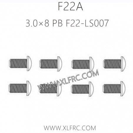 XLF F22A 1/10 RC Truck Parts Screw 3.0×8 PB F22-LS007 XLF F22A 1/10 RC Truck Parts Screw 3.0×8 PB F22-LS007