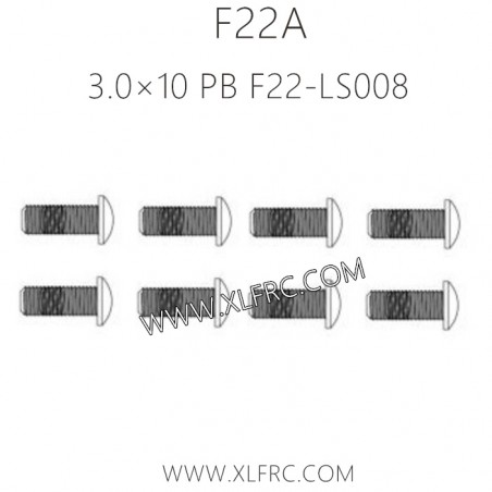 XLF F22A 1/10 RC Truck Parts Screw 3.0×10 PB F22-LS008 XLF F22A 1/10 RC Truck Parts Screw 3.0×10 PB F22-LS008