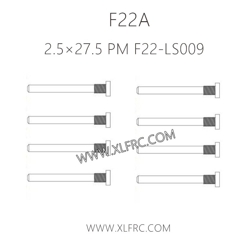XLF F22A 1/10 RC Truck Parts Screw 2.5×27.5 PM F22-LS009