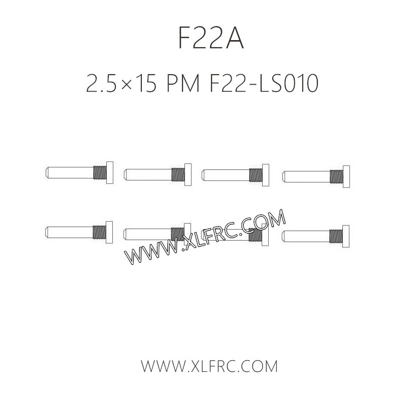 XLF F22A 1/10 RC Truck Parts Screw 2.5×15 PM F22-LS010