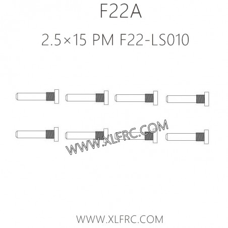 XLF F22A 1/10 RC Truck Parts Screw 2.5×15 PM F22-LS010 XLF F22A 1/10 RC Truck Parts Screw 2.5×15 PM F22-LS010