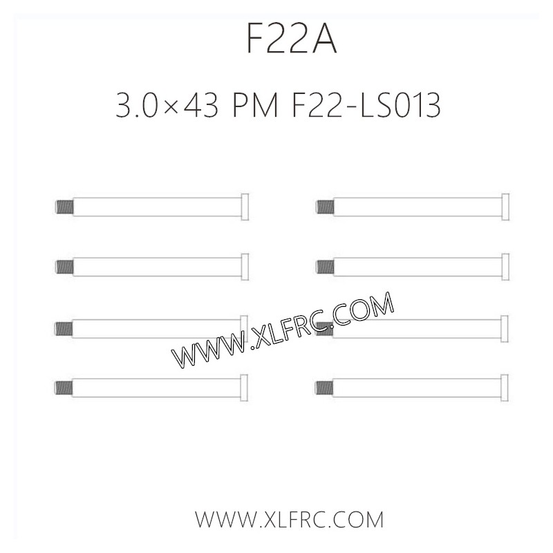 XLF F22A 1/10 RC Truck Parts Screw 3.0×43 PM F22-LS013
