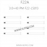 XLF F22A 1/10 RC Truck Parts Screw 3.0×43 PM F22-LS013
