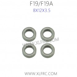 XLF F19A F19 Parts Bearing kit 8X12X3.5, XLF 1/10 RC Car Parts