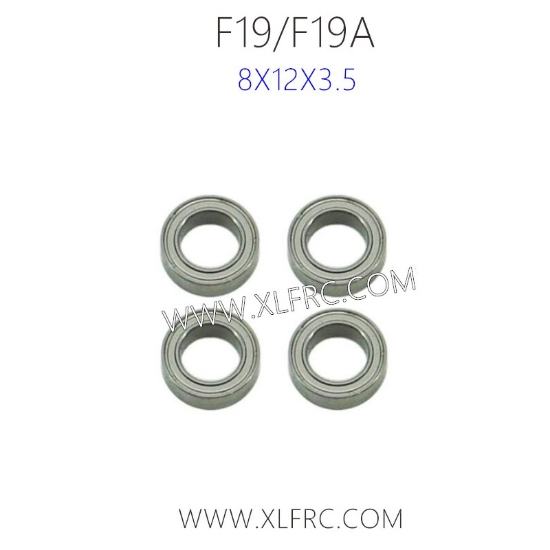XLF F19A F19 Parts Bearing kit 8X12X3.5, XLF 1/10 RC Car Parts