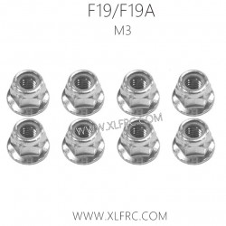 XLF F19A F19 Parts M3 Lock Nuts, XLF 1/10 RC Car Parts