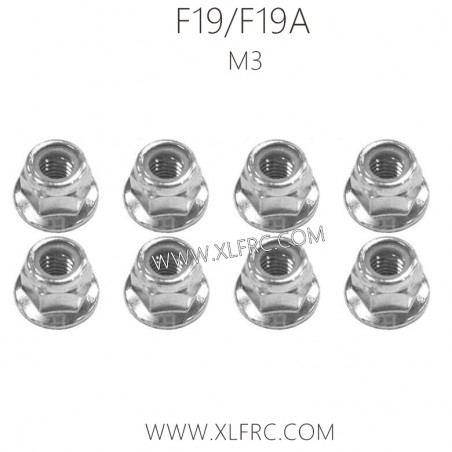 XLF F19A F19 Parts M3 Lock Nuts, XLF 1/10 RC Car Parts XLF F19A F19 Parts M3 Lock Nuts, XLF 1/10 RC Car Parts