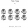 XLF F19A F19 Parts M3 Lock Nuts, XLF 1/10 RC Car Parts