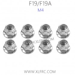 XLF F19A F19 Parts M4 Lock Nuts, XLF 1/10 RC Car Parts