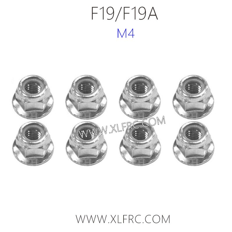 XLF F19A F19 Parts M4 Lock Nuts, XLF 1/10 RC Car Parts