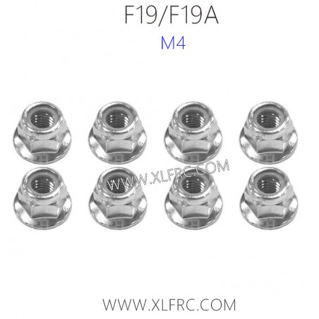 XLF F19A F19 Parts M4 Lock Nuts, XLF 1/10 RC Car Parts XLF F19A F19 Parts M4 Lock Nuts, XLF 1/10 RC Car Parts